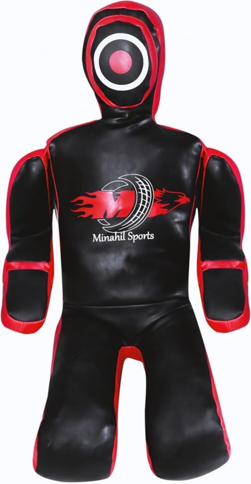 Sitting Vinyl Grappling Dummy for Submission Drills Leg Locks, Ankle Locks, Heel Hooks, Boxing, BJJ Jiu Jitsu, Wrestling and self-Defense Training Unfilled 180cm