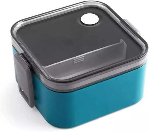 Reusable Square Food Grade Microwaveable Leakproof Adult Office Food Container Plastic Lunch Box Storage Bento Box - Image 3