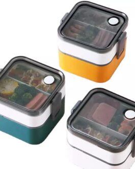 Reusable Square Food Grade Microwaveable Leakproof Adult Office Food Container Plastic Lunch Box Storage Bento Box