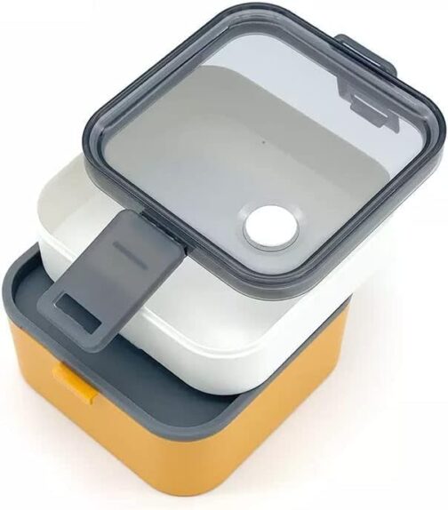 Reusable Square Food Grade Microwaveable Leakproof Adult Office Food Container Plastic Lunch Box Storage Bento Box - Image 6