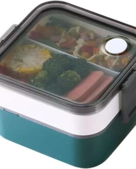 Reusable Square Food Grade Microwaveable Leakproof Adult Office Food Container Plastic Lunch Box Storage Bento Box