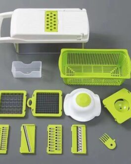 11 in 1 Multifunctional Food, Vegetable Chopper, Pro Onion, Veggie Chopper With 8 Blades, Carrot and Garlic Chopper, Kitchen Vegetable Slicer Dicer Cutter, With Container