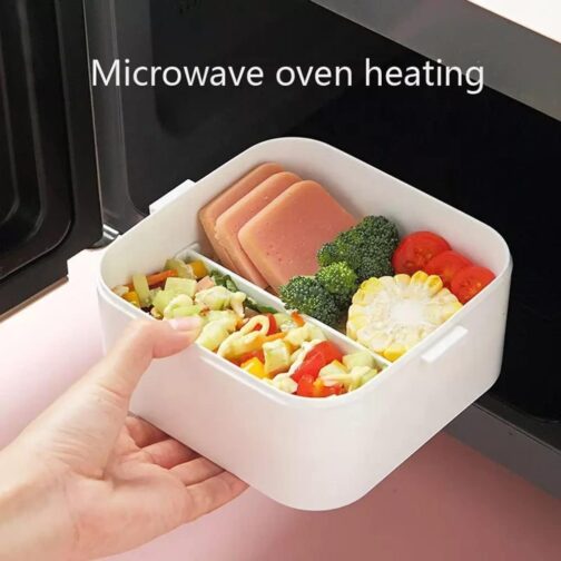 Reusable Square Food Grade Microwaveable Leakproof Adult Office Food Container Plastic Lunch Box Storage Bento Box - Image 9